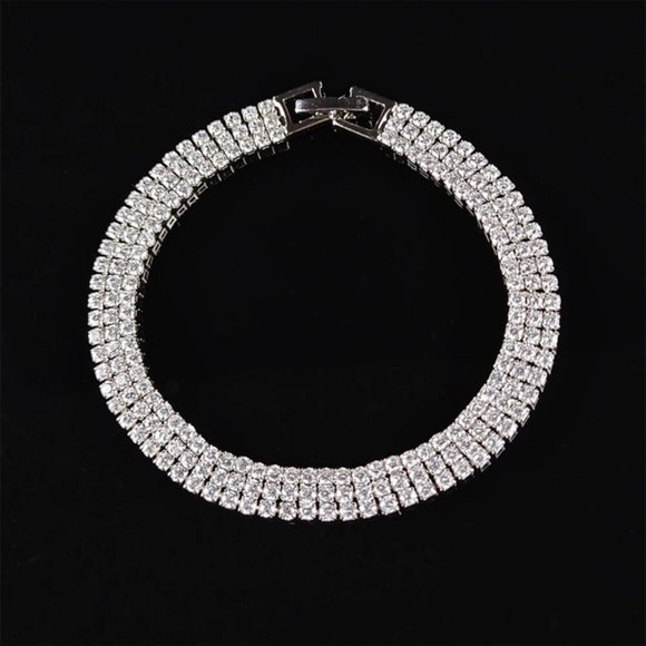 NEW LUXURY S925 DIAMOND SILVER BRACELET, NICE BRACELET, CUTE BRACELET - Picture 4 of 6